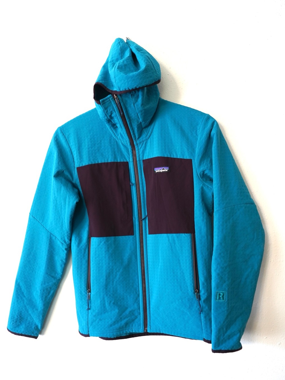 Patagonia R2 TechFace Hooded Fleece Full Zip Jacket Blue Mens Size S